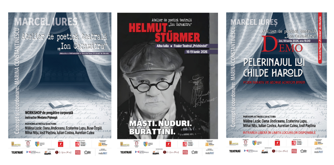 Atelierul de poetică teatrală „Ion Caramitru”: zile intense de lucru, expoziție Helmut Stürmer și DEMO cu intrare liberă pentru public la Alba Iulia