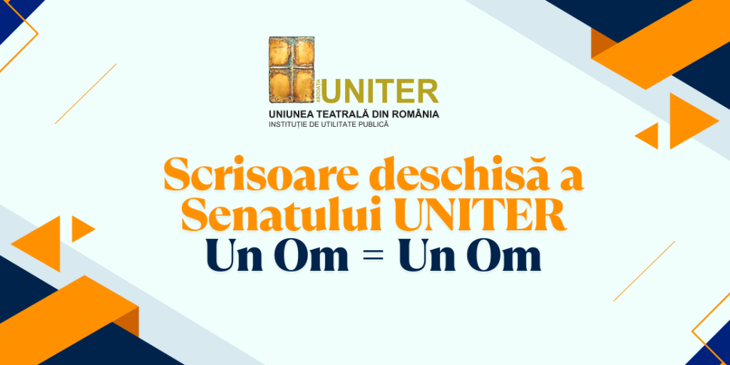 „Un Om = Un Om“ – piesa din 1926 a lui Brecht – se dovedește vizionară și dureros de actuală. Când toți devenim interșanjabili într-un sistem cultural în care munca artistică nu există decât dacă este brutal normată, prezentul și viitorul comunității noastre artistice sunt puse în pericol. Jocul anihilării culturale are gravitatea unei lovituri de teatru cu efecte dezastruoase în timp. O cultură solidă este o cultură care există și prin raportarea la viitor.